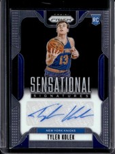 2024-25 Panini Prizm Tyler Kolek Sensational Signatures RC Auto #SS-TKK Knicks