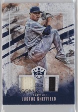 2019 Panini Diamond Kings DK Materials Holo Silver 63/99 Justus Sheffield rs2