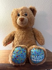 Build-A-Bear Happy Birthday Bear Plush 16  Tan Teddy Stuffed Animal BAB
