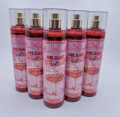 bath and body works (5 Pc) MRS. CLAUS  COCKTAIL Fragrance Mist 8 Oz New!