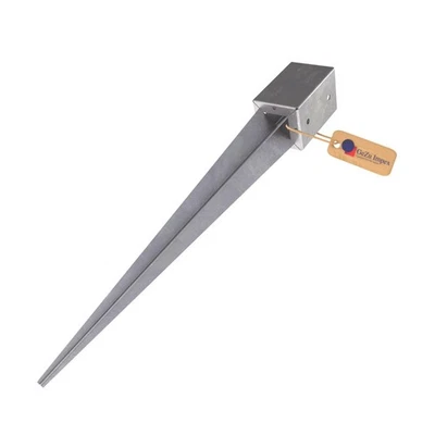 Manchon à enfoncer GeZu Impex 91x91x750 mm – Support de poteau galvanisé