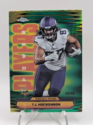 2025 Topps Chrome - Power Players T.J. Hockenson #PP-36 Green Refractor 49/99