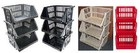 New Plastic Stacking Stackers Storage Baskets Rack Stand 35cm Kitchen Vegetable