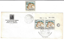 Venezuela: 1969; Scott 956, par en portada FDC del club filatelico, EBVC021