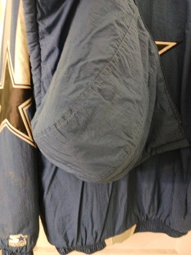 Vintage 90's Starter Pro Line Dallas Cowboys Jacket NFL Full Zip,hood Large - Picture 13 of 13