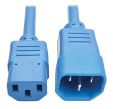 3FT Tripp Lite C13 To C14 Power Extension Cord - Blue