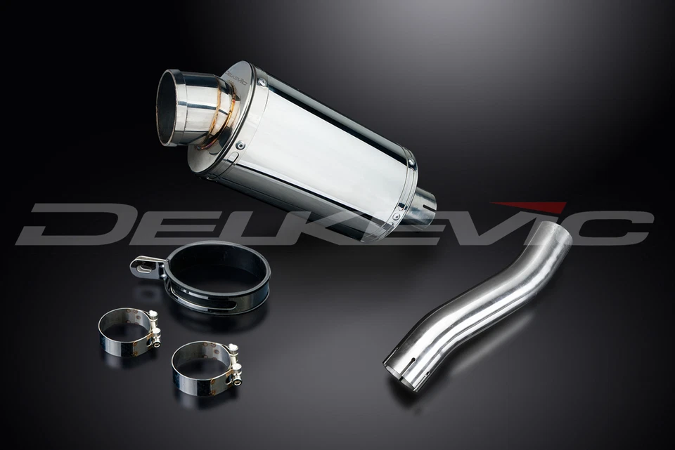 Kit silenciador escape acero inoxidable ovalado 9" deslizable Honda CB500X 2013-14-15-2016 Foto 3 de 4