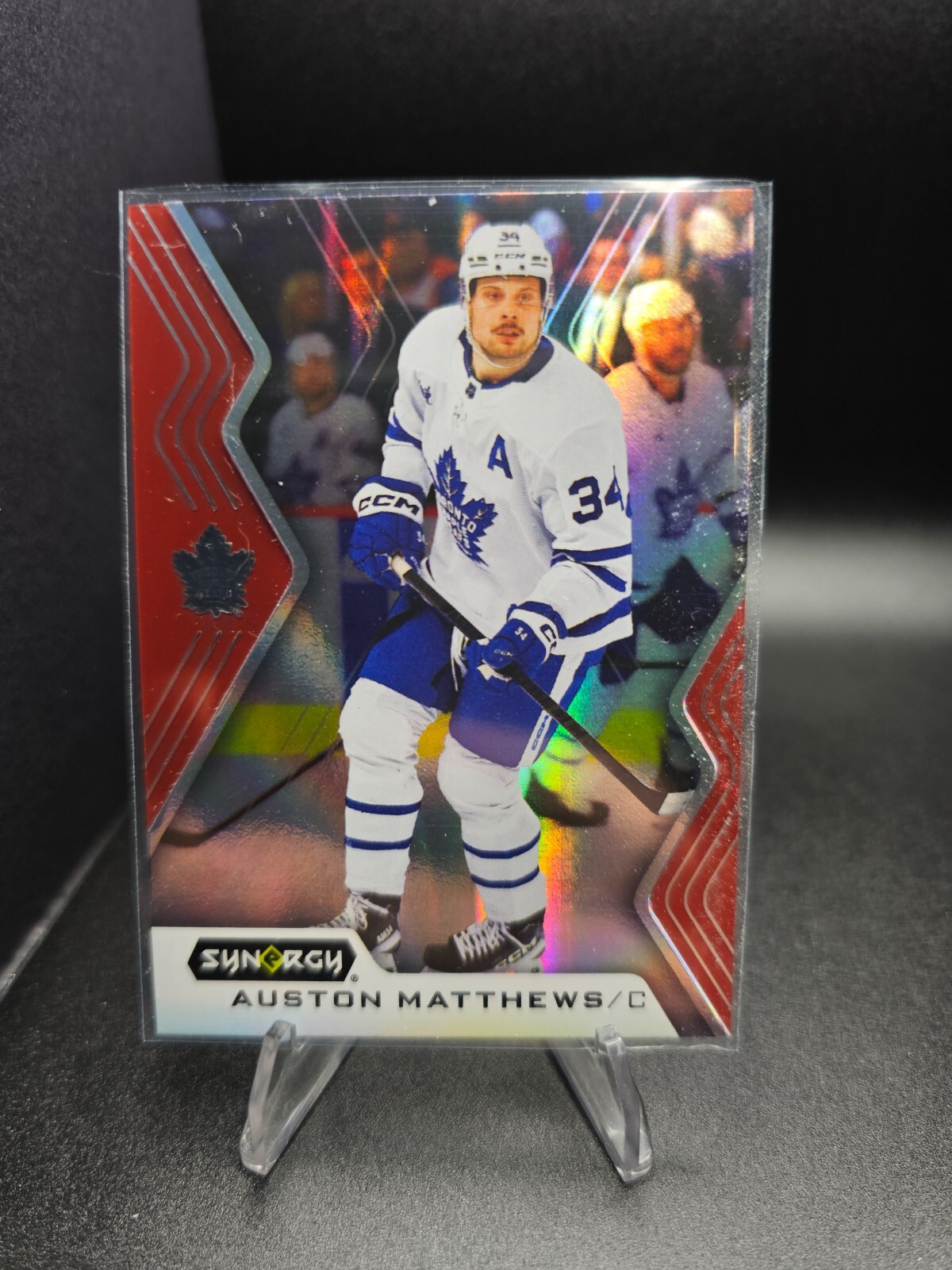 2024-25 UD Synergy Hockey Auston Matthews #34 Red Bounty Unscratched