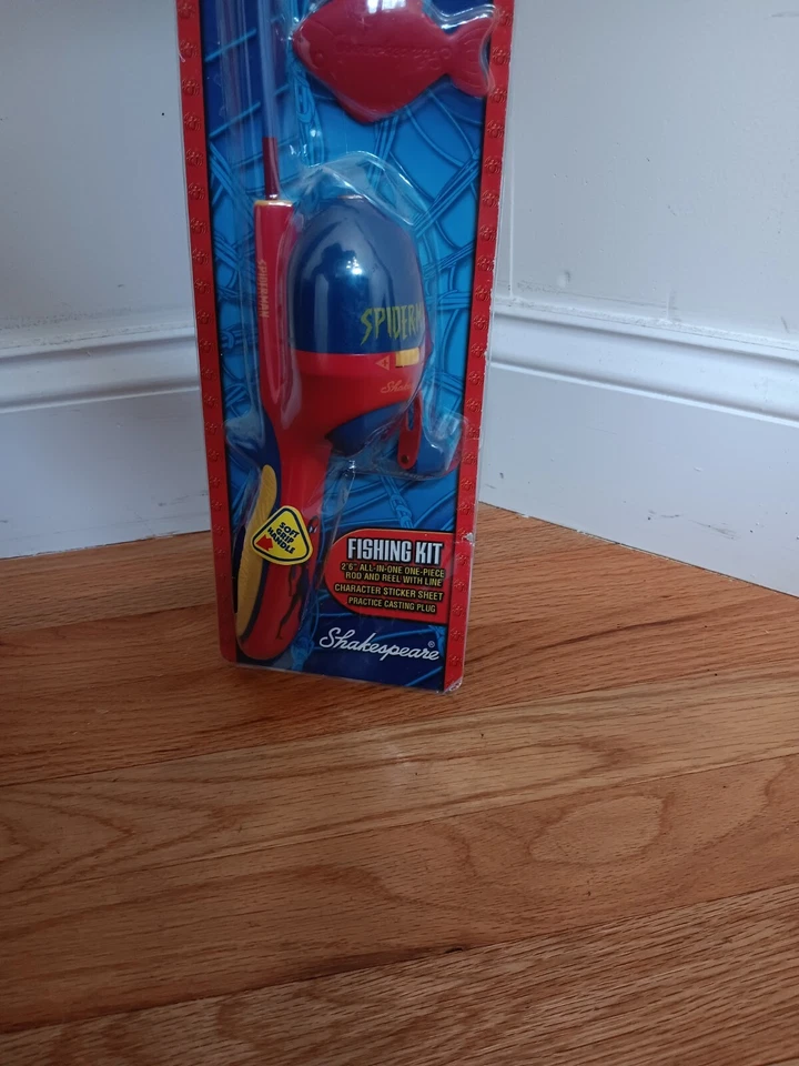 Marvel Spiderman todo en uno varilla y carrete con hoja de pegatinas de personajes Shakespeare Foto 3 de 4