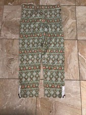 MATILDA JANE Hello Lovely 435 PRINT IT Zipper Crop Leggings Green Aztec Girls 14