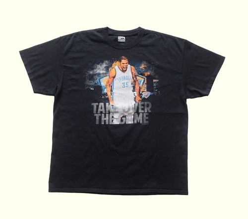 NBA OKC THUNDER OKLAHOMA CITY BASKETBALL KEVIN DURANT VTG Y2K T SHIRT SZ XL 2015 - Picture 2 of 7