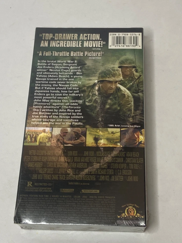 NEW WINDTALKERS (VHS, 2002) Nicolas Cage - FACTORY SEALED A5 Watermark - Image 2 of 3