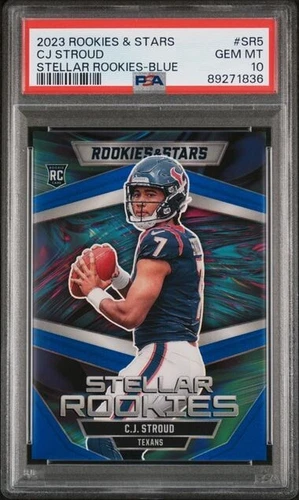 💎 2023 Rookies & Stars CJ Stroud Stellar Rookies Blue RC /50 [PSA 10] {FB-006}