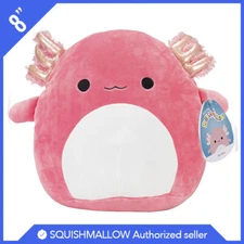 Squishmallow Kellytoy Plush Archie The Pink Axolotl Exclusive 8" Inch NWT NEW