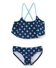 Kanu Surf Suzie Flounce Bikini Set  IPlay Rashguard Toddler Girls 3T Multi