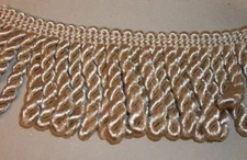 3 Yd. TAN TWISTED FRINGE TRIM  3" Long