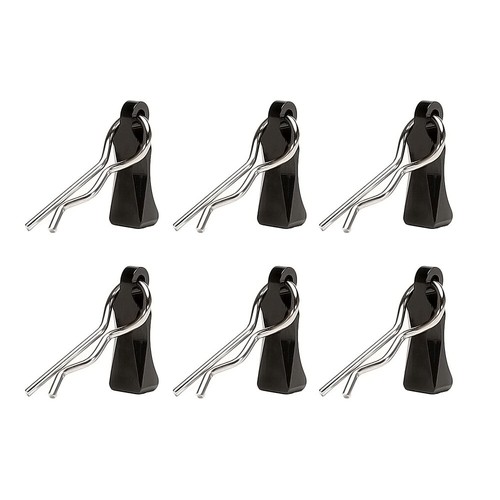 Black Aloy Body Clips with Mount #AX31231 For RC car 1/10 Axial Yeti ROCK RACER