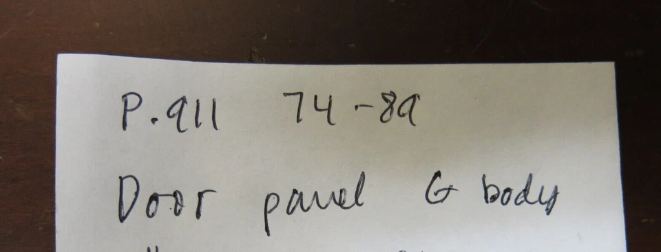 Par de vinilo negro panel puerta Porsche 911 1974-1989 carrocería G Foto 4 de 4