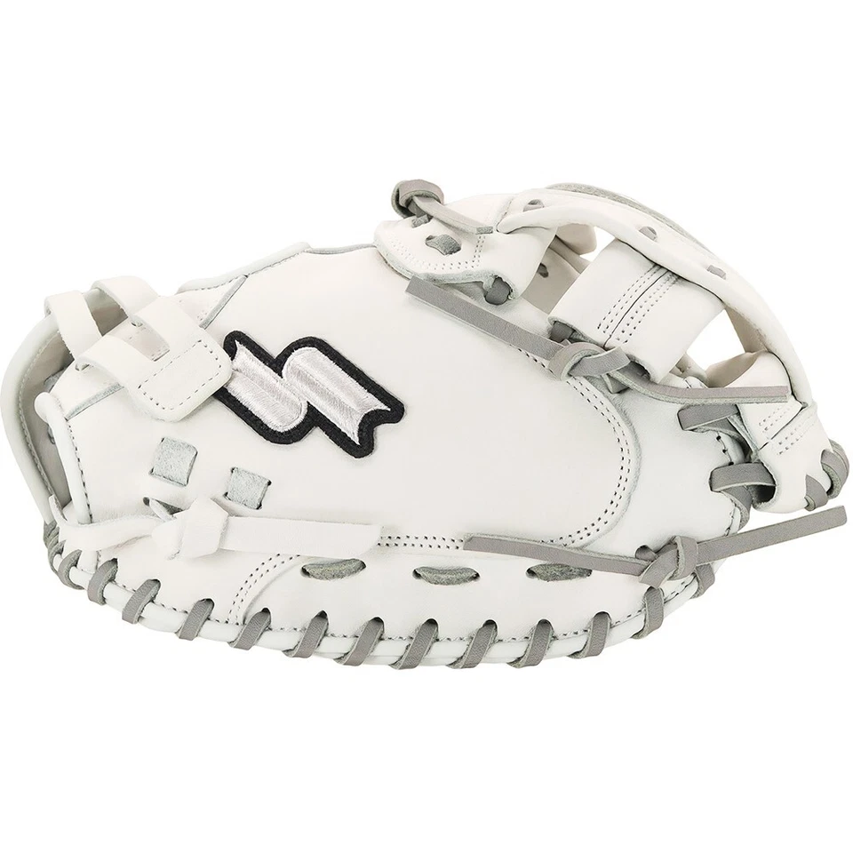 Guante de receptor de softbol lanzamiento rápido SSK FP5 34" FP5-3400WHTGRYSAX12 Foto 2 de 4