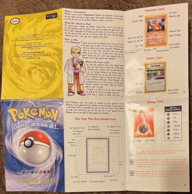Pokemon Trading Card Game Starter Rules Version 1 Booklet Gen 1 WotC 1999 | eBay Pokemon Trading Card Game Starter Rules Version 1 Booklet Gen 1 WotC 1999 | eBay