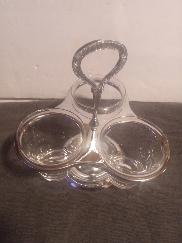 IRVINWARE ROTATING CONDIMENTS SERVING STAND 3 SECTION $22.98 - Image 2 of 4