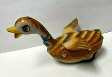 Vintage Litho  Friction Toy Duck - Japan?? - New Old Stock