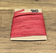 10M Of Red Raffia Ribbon, Paper Wrapping Ribbon, Christmas, Craft DIY