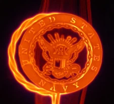 RARE AEROLUX "UNITED STATES NAVY" GLOWLAMP, WORKING PERFECTLY!