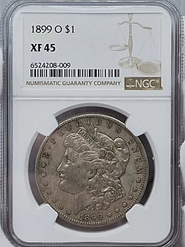 Morgan 1899 New Orleans Silver Dollar NGC - XF - 45