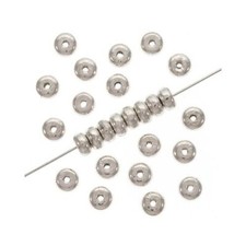 Silver Plated 3x2mm Rondelle Beads Pack of 144