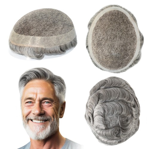 Voloria Toupee For Men 100% European Human Hair Swiss Lace Front Natural Hairline Hair Pieces 008mm Thin Skin Pu Vlooped Mens Hair Replacement System 8x10 Inches 4 Medium Brown Color B092lnhzb4