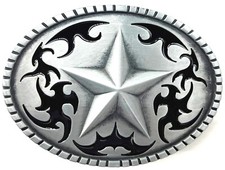 Western Star Rodeo Black Enameled Belt Buckle New