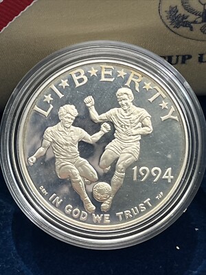 1994 World Cup USA Dollar & Half Dollar Commemorative 2 Coin Proof