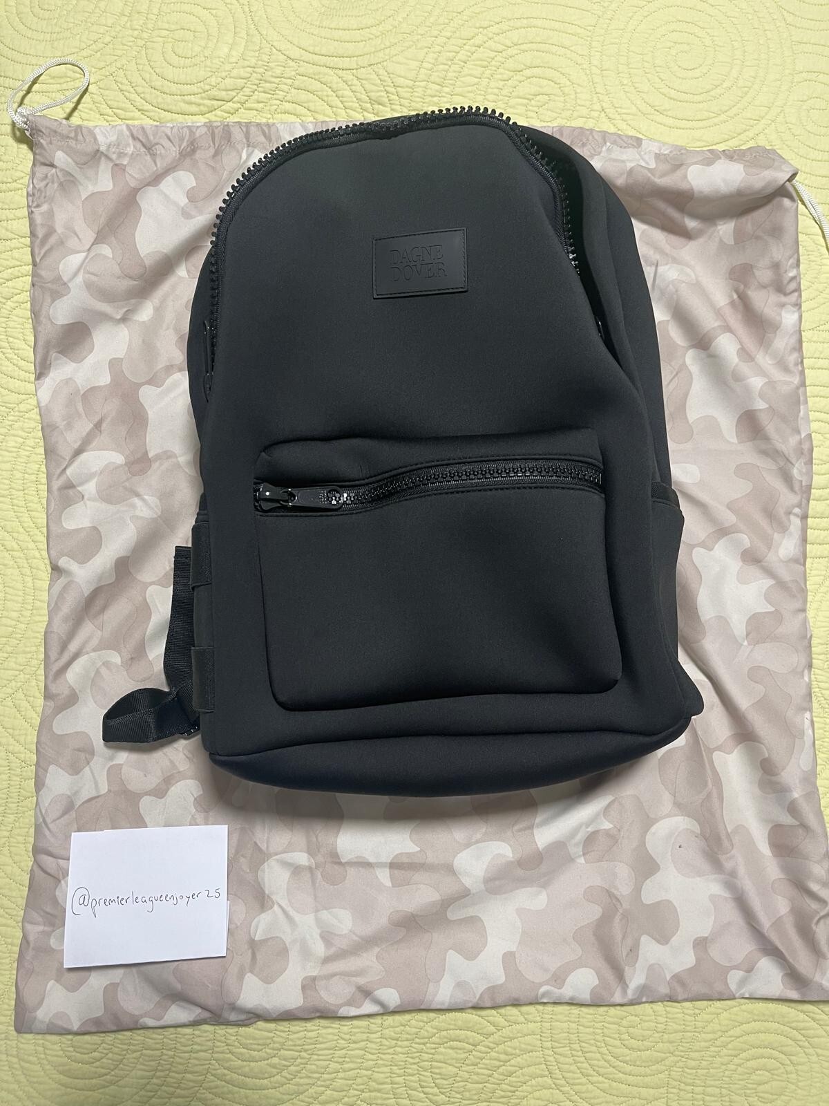 Dagne Dover Dakota Large Neoprene Backpack in Onyx Black NWOT