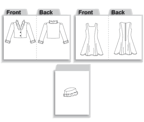 Kinder Jacke Hut Kleid Muster 2-5 Butterick 4592 OOP - Bild 2 von 3