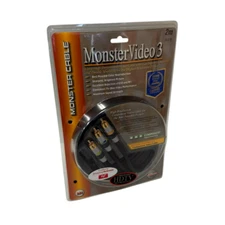 Monster Cable Video 3 Component Video Cables Set Of 3 6.6 Foot New In Package