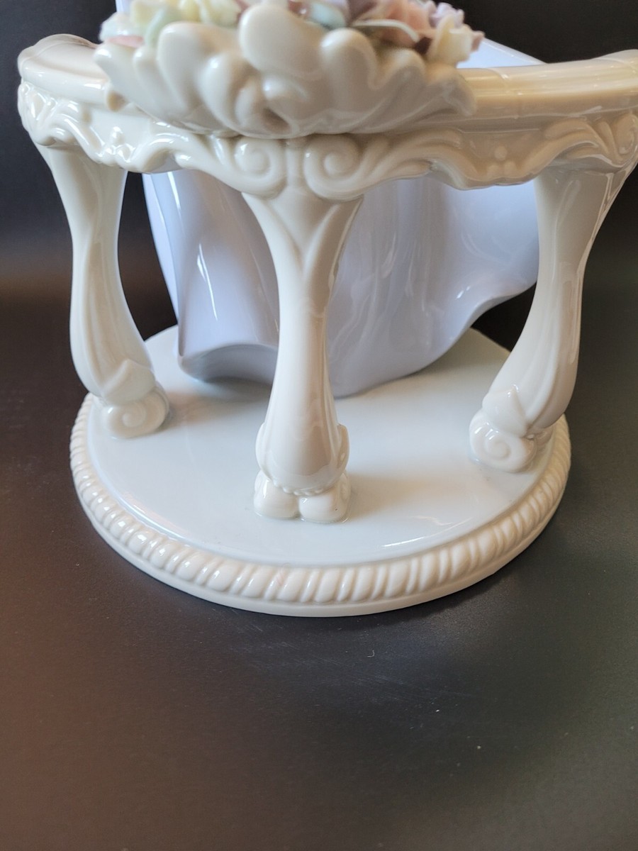 vintage members mark hand painted porcelain angel 12.5
