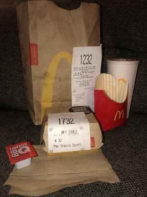 ðµðð TRAVIS SCOTT x McDonaldâs Collab (The Travis Scott Meal) Receipt + Box | eBay