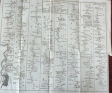 Strip-map by Thomas Kitchin for the Road from London to the 204th Mile. 1767