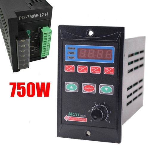 220V 750W Single to 3-Phase Variable Frequency Drive VFD Converter Motor