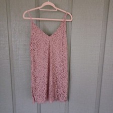 Speechless Lace Mini Dress Spaghetti Straps Nylon Blend Color Mauve Size L Large