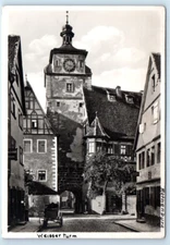 RPPC Rothenburg - Weisser Turm GERMANY 4x6 Postcard