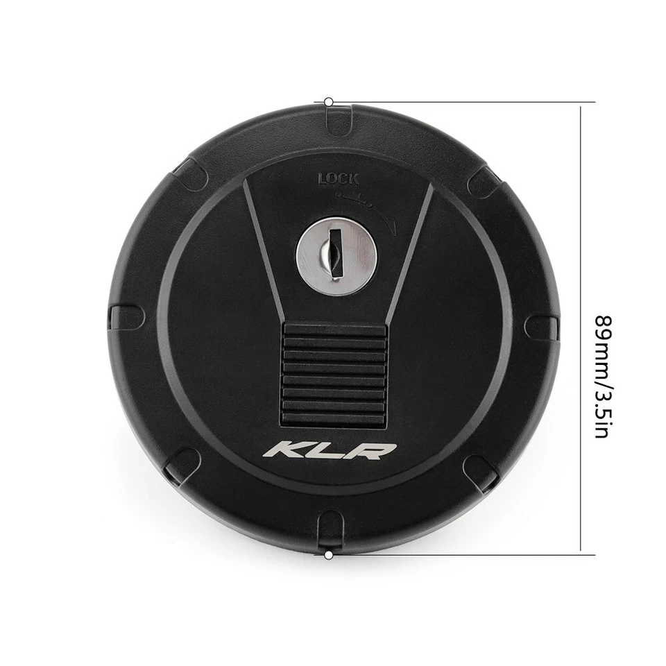 Fuel Gas Tank Cap Cover w/ Lock&Key For Kawasaki KL 250 Super Sherpa KLR 250 650 — 第 2/4 张图片