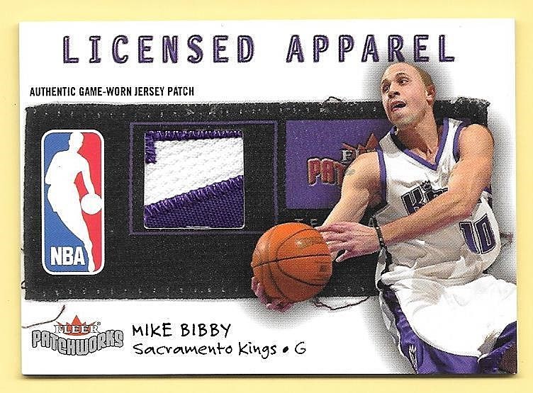 03/04 Patchworks Licensed Apparel #MB Mike Bibby 2 Color Nameplate 