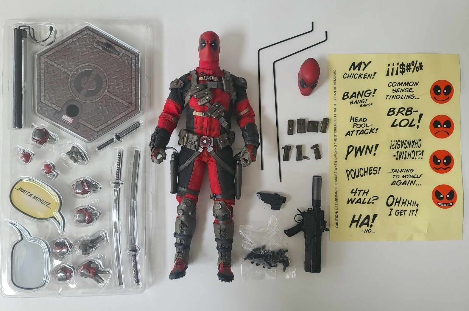 Used Sideshow Collectibles exclusive Deadpool figure 1/6 Scale