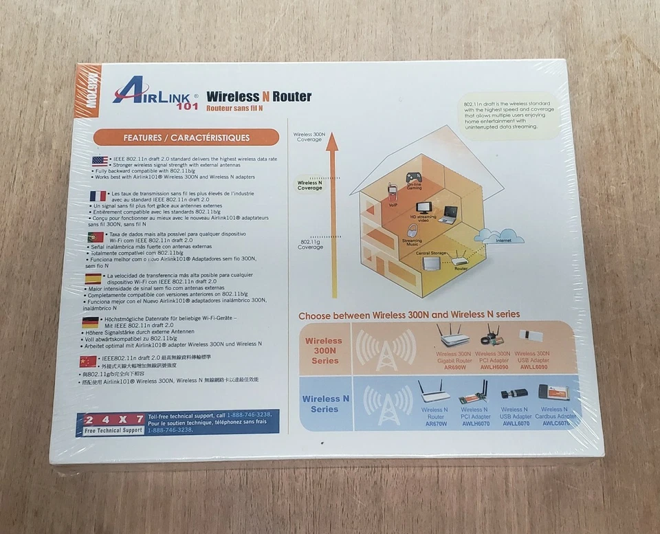 Airlink AR670W 300 Mbps 4 Puertos 10/100 Inalámbrico N Router Firewall Protección WiFi Foto 2 de 4