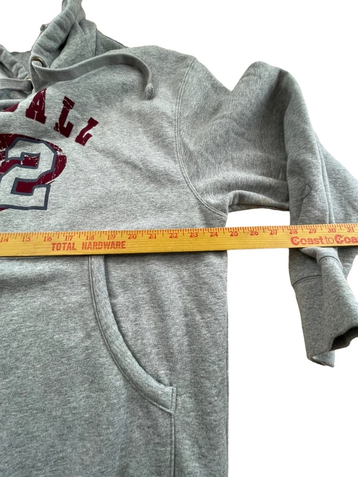 Sudadera con capucha Simply For Sports fútbol gris rojo oscuro #42 Pullover para hombre XL Foto 3 de 4