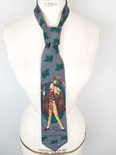 Vintage Christmas Silk Tie Tiny Tim by Norman Rockwell Saturday Evening Post