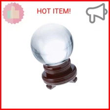 Amlong Crystal New Clear Crystal Ball Sphere Asian Quartz 80mm (3 inch Diameter)
