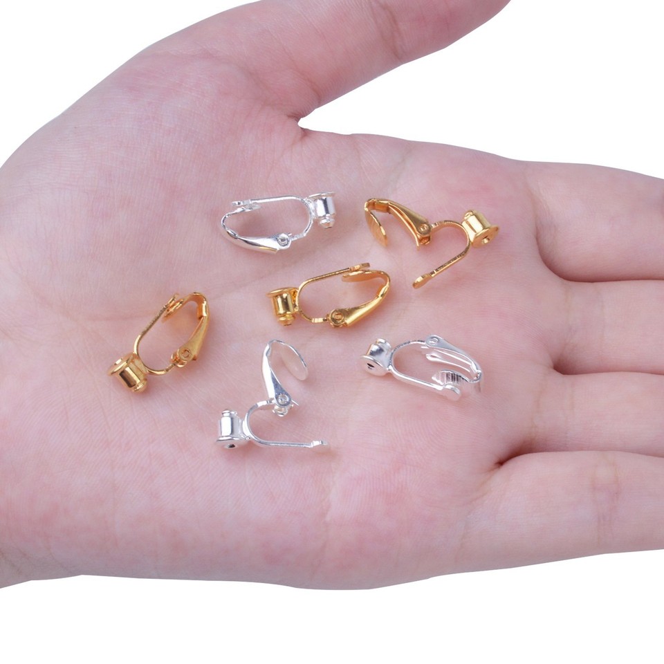 20 Pcs Earring Clip Backs Clip on Earring Converter Turn Any Studs Into